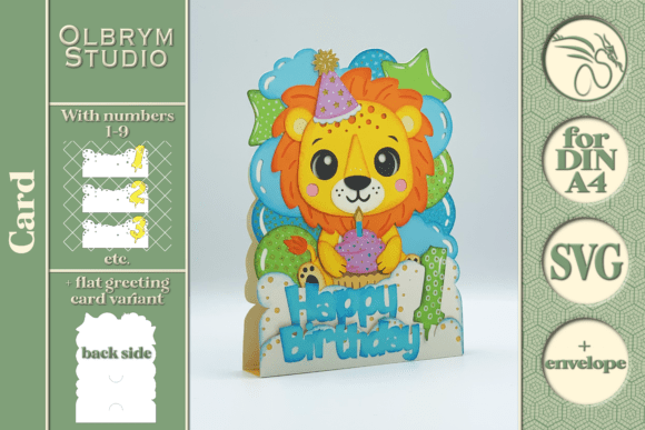 Bringing Joy to Life: The Magic of a Baby Lion Birthday Card Kawaii SVG