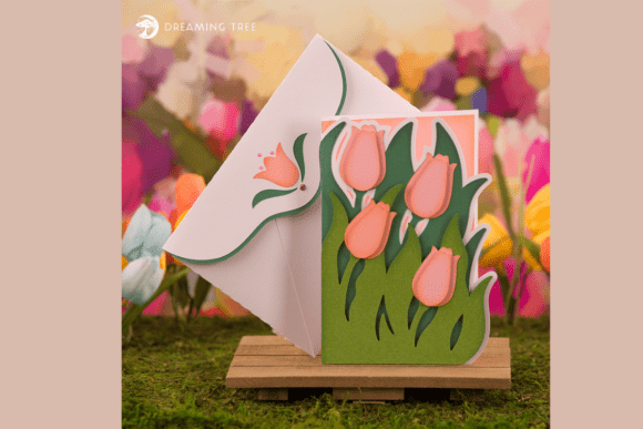 Crafting Dimensional Elegance: A Guide to the Tulip Greeting Card SVG