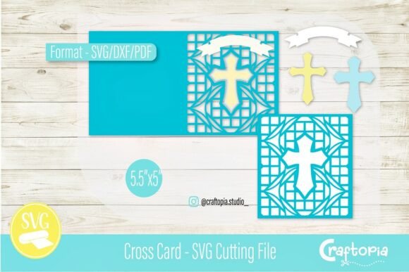 Crafting Faith with Precision: The Cross Card SVG Cutting File