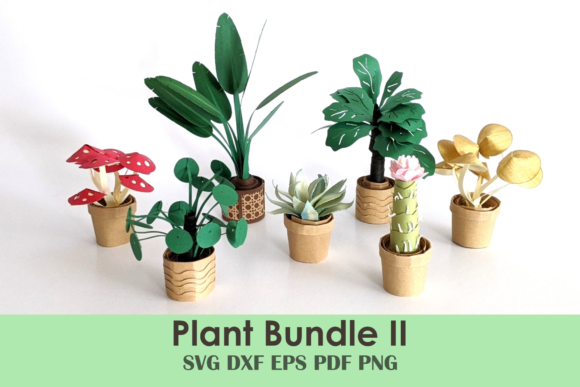Paper Plant Template Bundle II: Miniature Botanicals for Crafters