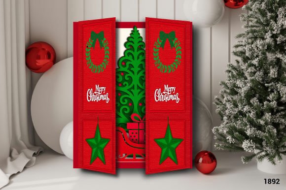 Strategic Branding and Personal Connection: Leveraging the Christmas Door Step Card SVG Layer 1892