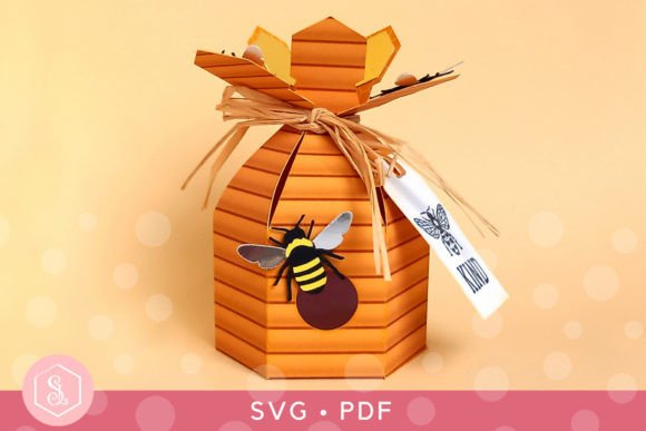 Strategic Branding with Bee Hive Favour Box SVG PDF Templates