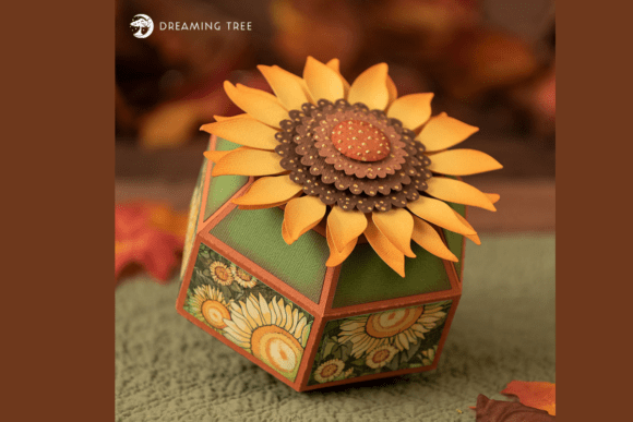 Sunflower Gift Box SVG: Create Handcrafted 3D Gifts with Ease
